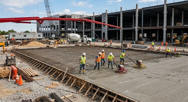 Commercial Slab Installation in Waldorf, MD